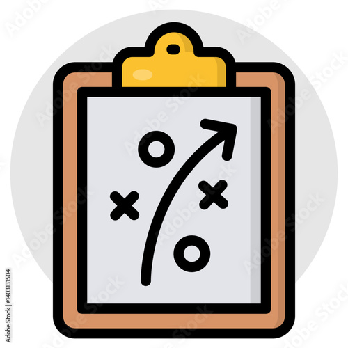 Sports strategy icon in unique design 