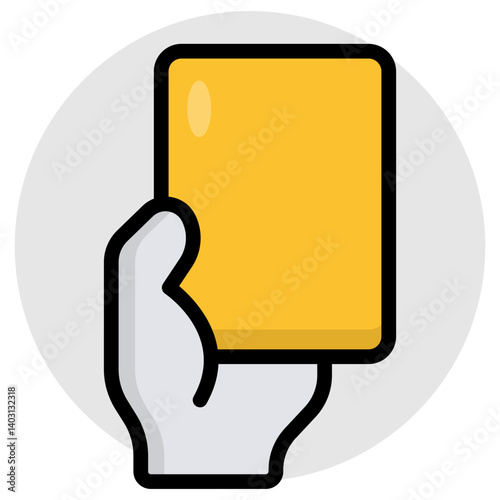 A unique design icon of penalty card