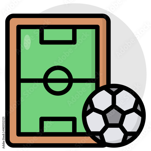 A perfect design icon of football pitch