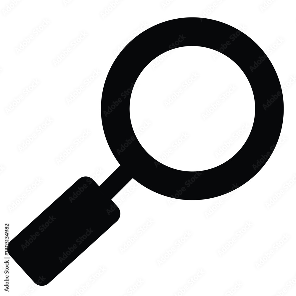 Cute cartoon hand dawn vector search icon silhouette. Cute cartoon hand dawn vector search icon silhouette.