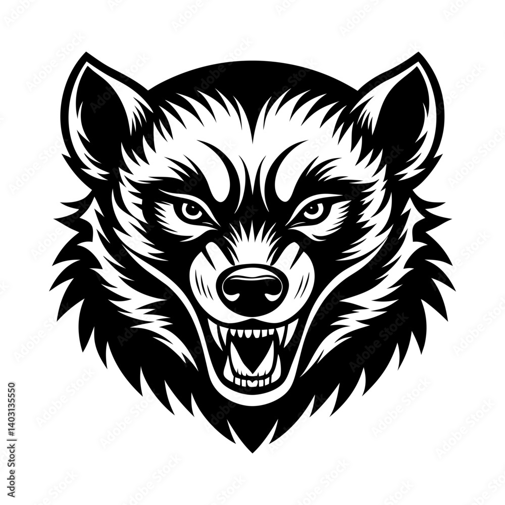 Fototapeta premium Download North American Wolverine Silhouette Vector Illustration Svg File For Design.