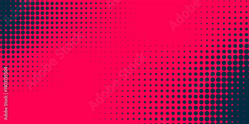 Dots halftone orange color pattern gradient texture with technology digital background. Dots pop art comics with summer background.