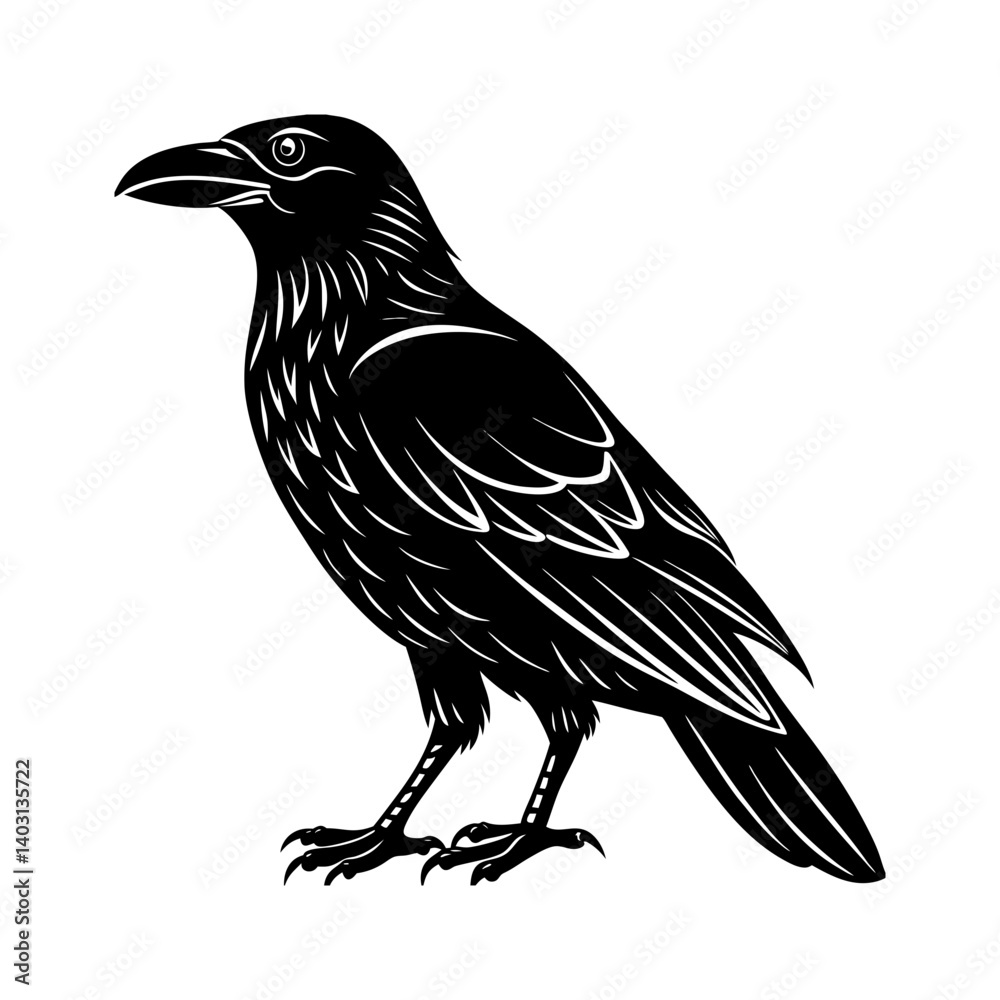 Fototapeta premium Download Crow , Silhouette Vector Illustrate Svg File For Design.
