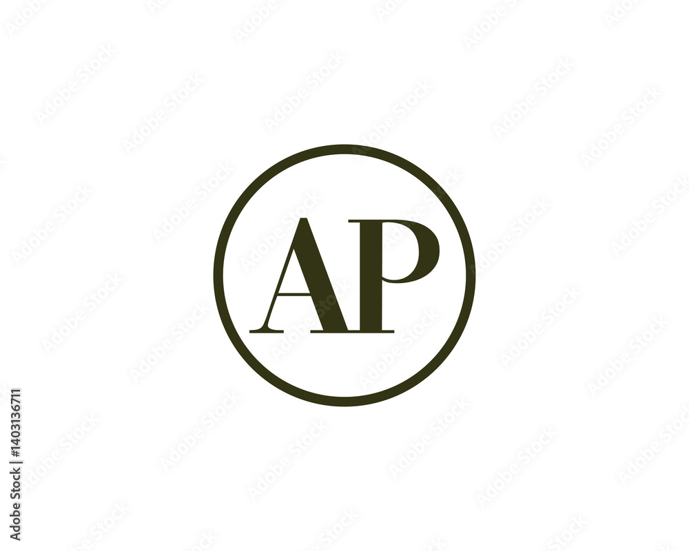 AP logo design vector template. AP AP logo design vector template. AP