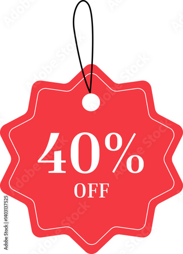 40% discount label