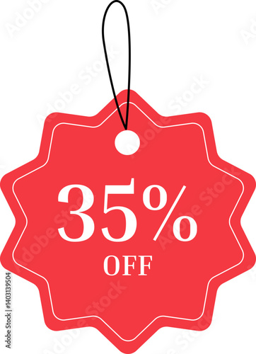 35% discount label 