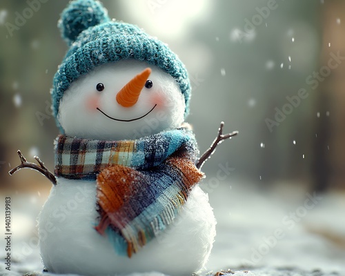 Snowman Winter Scene