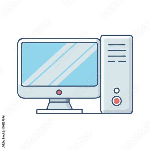 desktop pc  icon, desktop pc  vector illustration-simple illustration of desktop pc , perfect for desktop pc  logos and icons