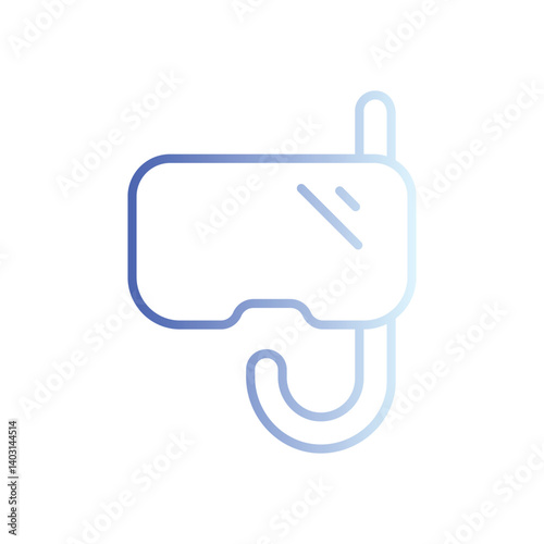 Snorkeling Gear Icon Vector Stock Illustration