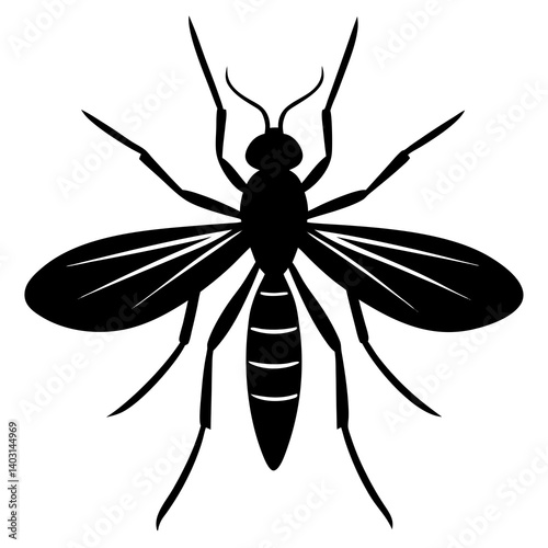 Gnat silhouette vector illustration 