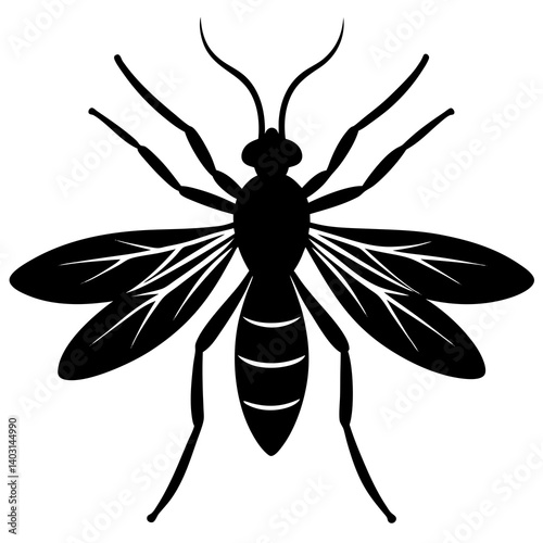 Gnat silhouette vector illustration 