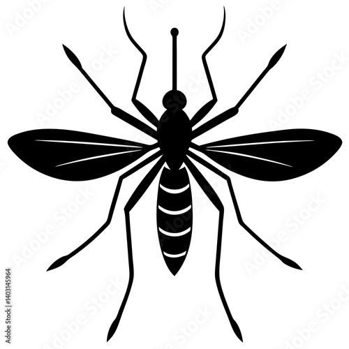 Mosquito silhouette vector illustration 
