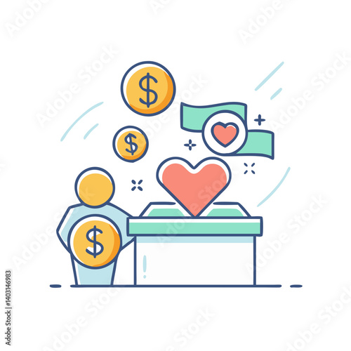 fundraiser  icon, fundraiser  vector illustration-simple illustration of fundraiser , perfect for fundraiser  logos and icons