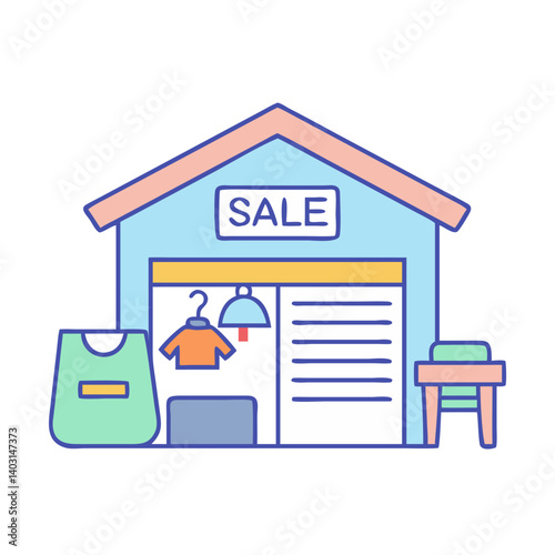 garage sale  icon, garage sale  vector illustration-simple illustration of garage sale , perfect for garage sale  logos and icons