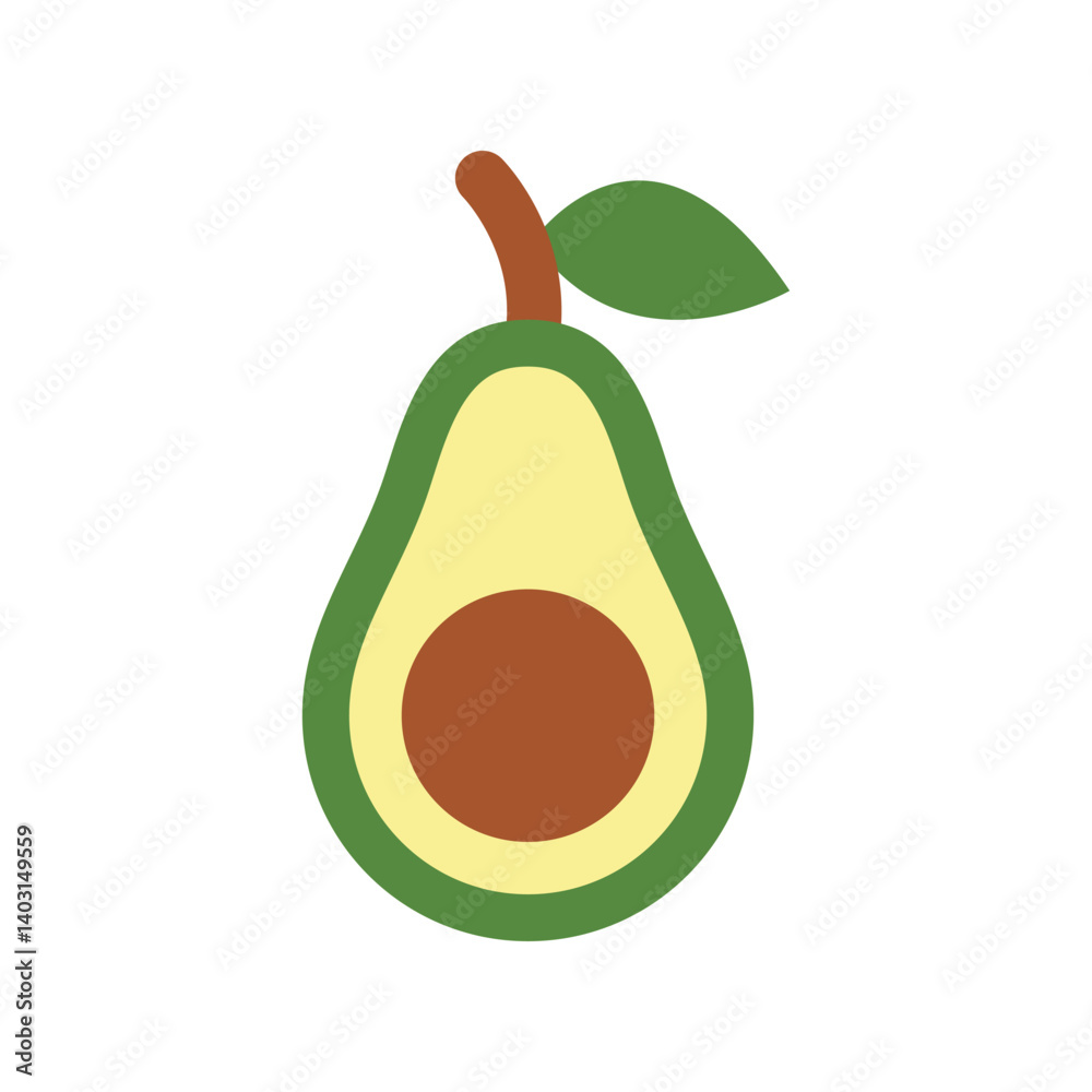 Avocado fruit icon represents healthy eating, fresh ingredients, and nutritious plant-based lifestyle. Avocado fruit icon represents healthy eating, fresh ingredients, and nutritious plant-based lifestyle.