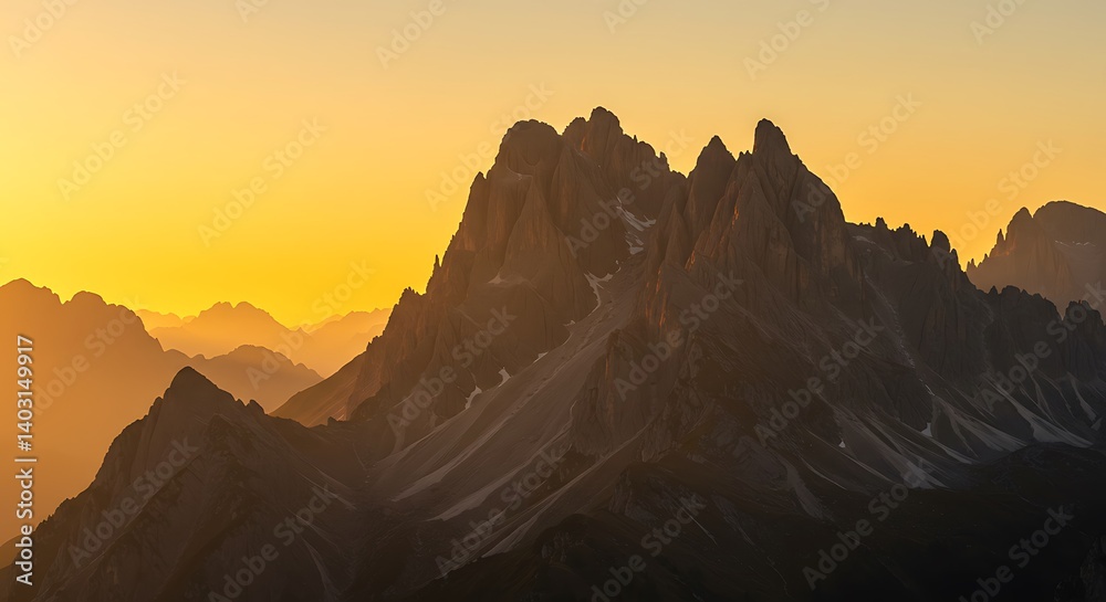 Naklejka premium Golden Hour Majesty AI Generated