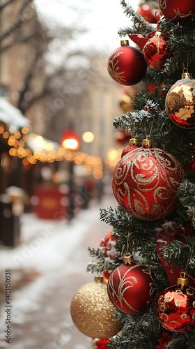 Snowy Christmas Tree Market
