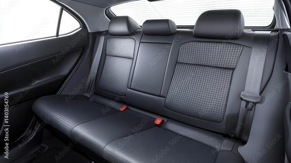 Obraz premium Black seats car interior