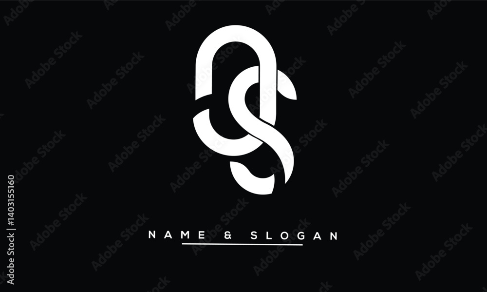 SO, OS Abstract Letters Logo Monogram