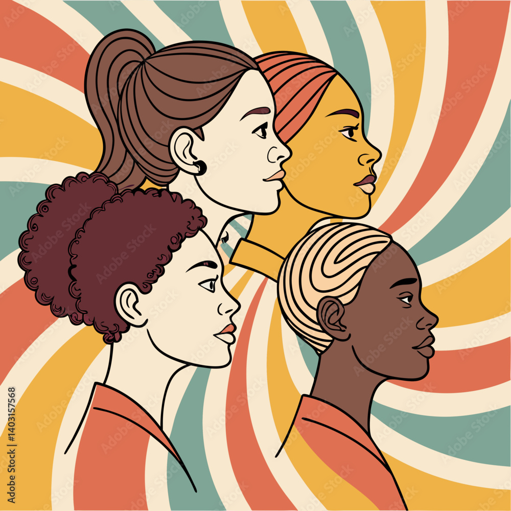 AI-generated faces of diverse ethnicities merge into a vibrant abstract swirl, celebrating unity through digital artistry AI-generated faces of diverse ethnicities merge into a vibrant abstract swirl, celebrating unity through digital artistry