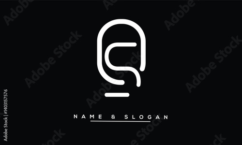 Obraz na płótnie SO, OS Abstract Letters Logo Monogram w salonie