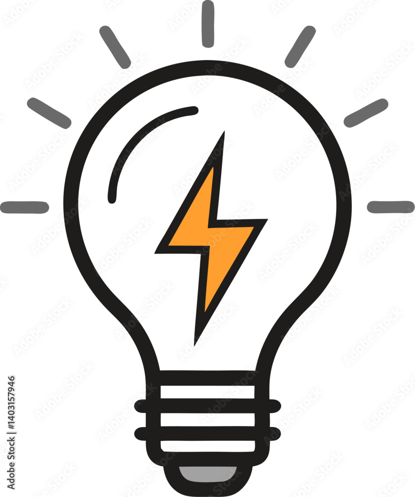 Light bulb with lightning vector. Edit idea linear icon. Electric light bulb ecology. Electricity energy vector. Lightning outline light bulb. Business vector. Vector illustration. Light bulb with lightning vector. Edit idea linear icon. Electric light bulb ecology. Electricity energy vector. Lightning outline light bulb. Business vector. Vector illustration.