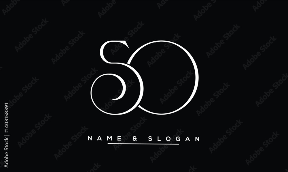 SO, OS Abstract Letters Logo Monogram
