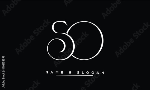 SO, OS Abstract Letters Logo Monogram