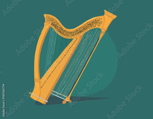 Conception de harpe celtique - 19ème siècle
