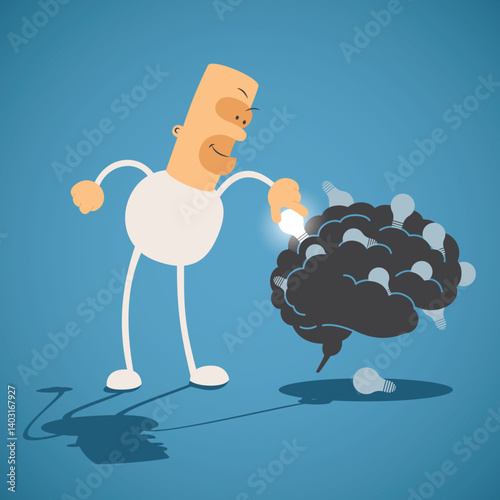 Creativity concept. Dump of ideas.