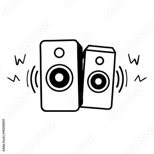 speakers isolated on white background