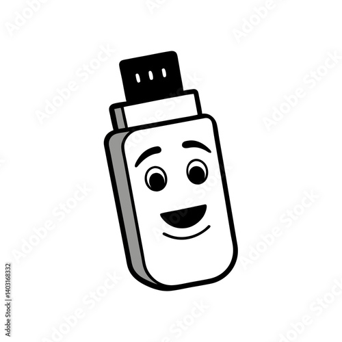 usb flash drive isolated