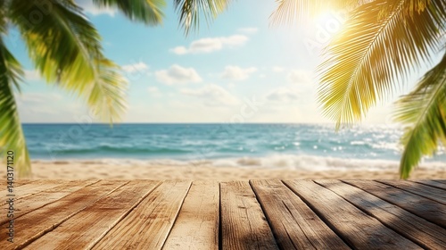 Wooden pier extending into calm waters, bathed in natural light, evoking tranquility and timeless serenity.
