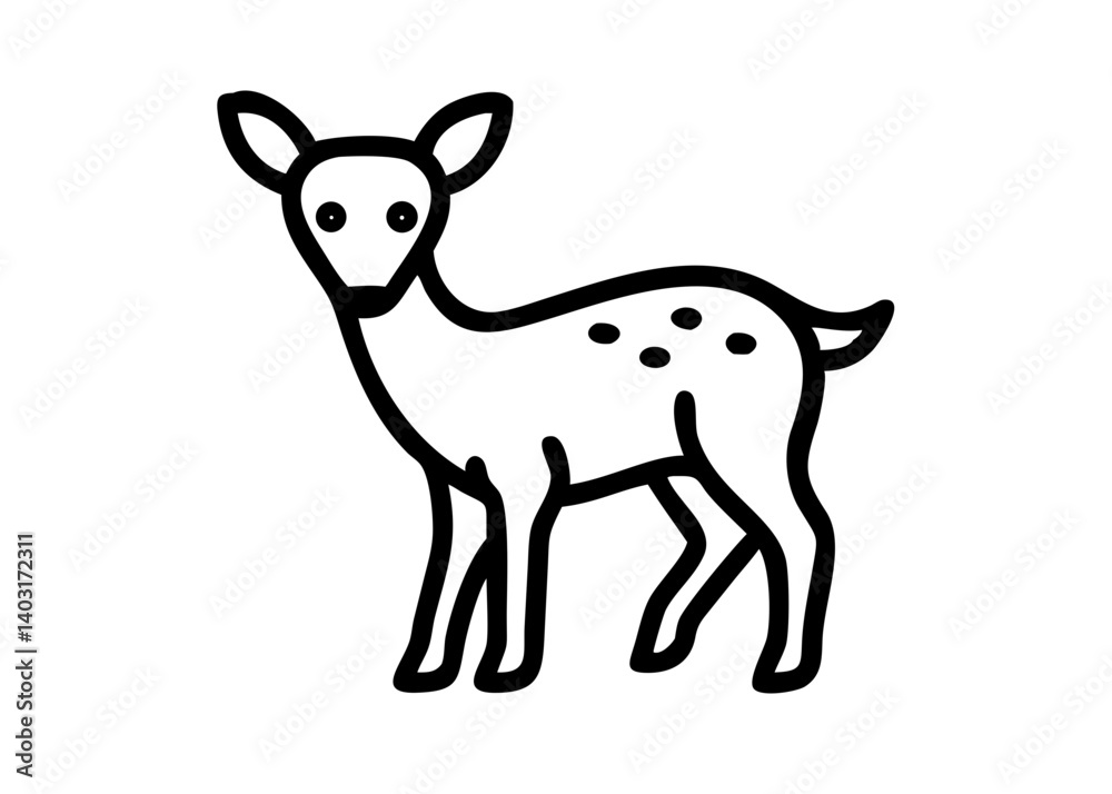 Obraz premium fawn. animal icon