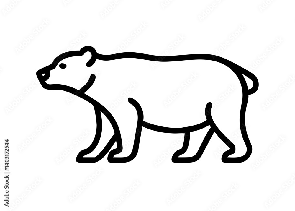 Obraz premium brown bear animal icon