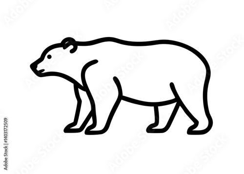 grizzly bear. animal icon