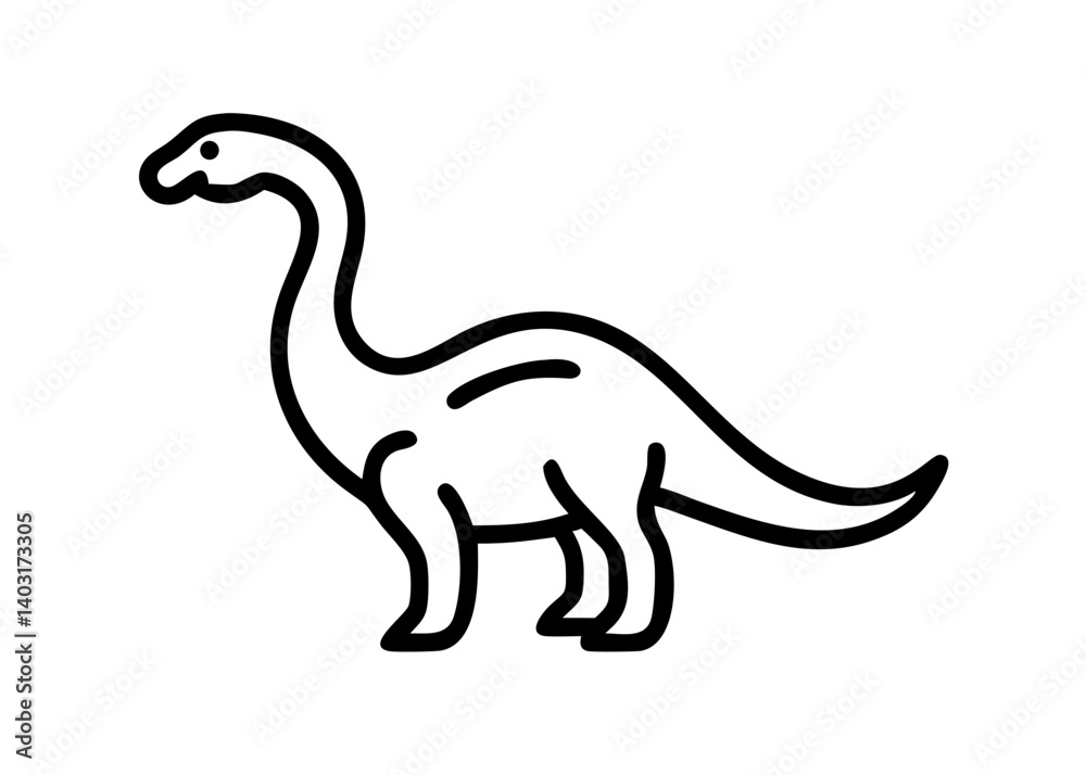 Fototapeta premium diplodocus . dinosaur icon