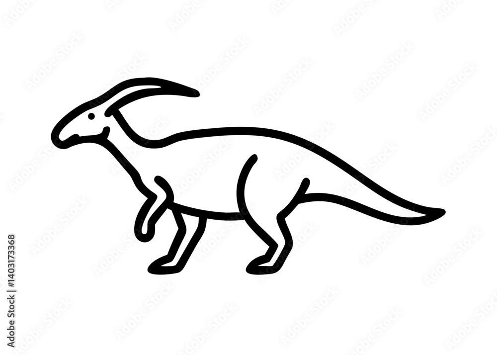 Fototapeta premium parasaurolophus . dinosaur icon