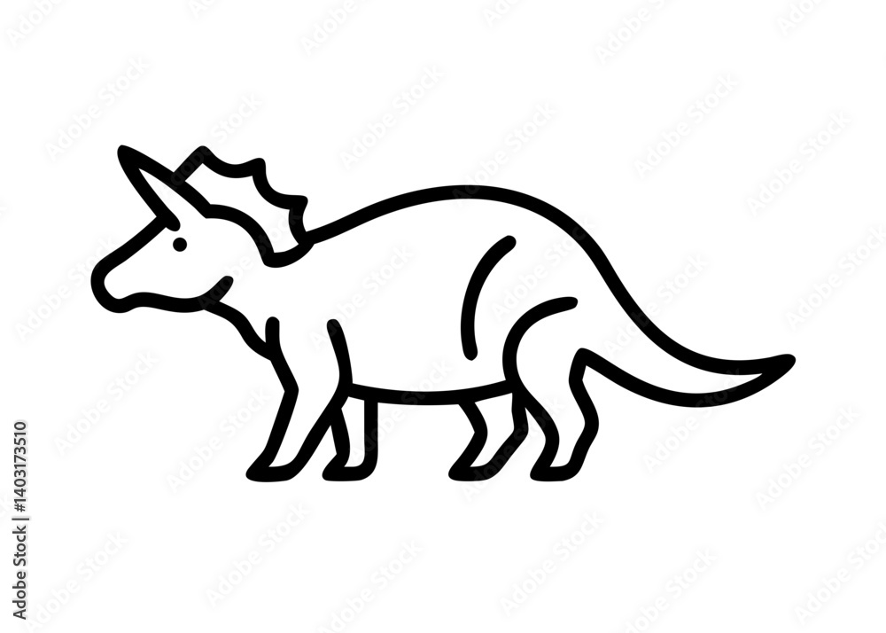 Fototapeta premium centrosaurus . dinosaur icon