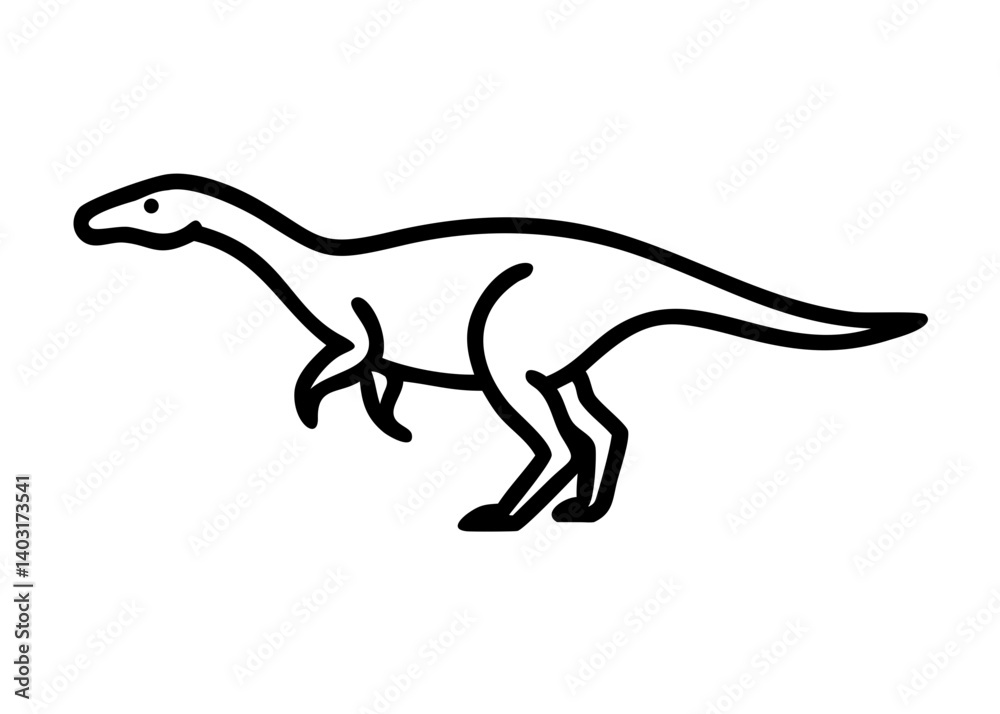Fototapeta premium nothosaurus . dinosaur icon
