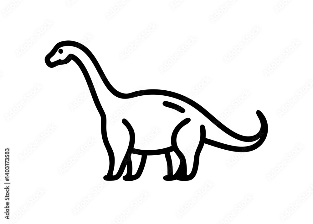 Fototapeta premium brachiosaurus. dinosaur icon