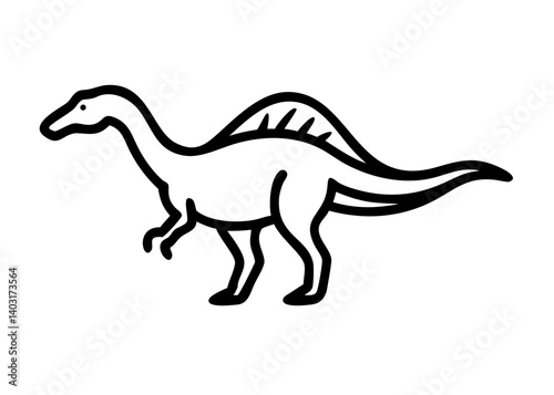 spinosaurus. dinosaur icon