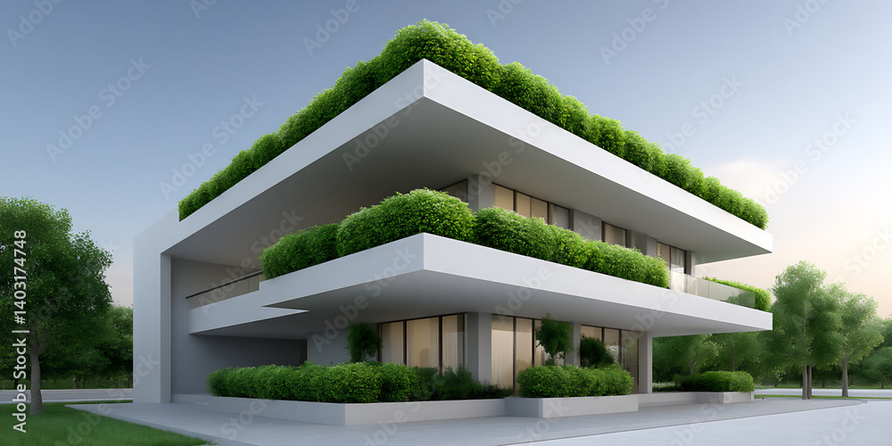 Fototapeta premium green roof building