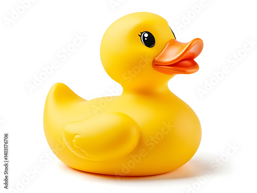 yellow rubber duck isolated photo