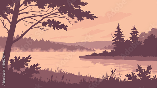 sunrise on the lake