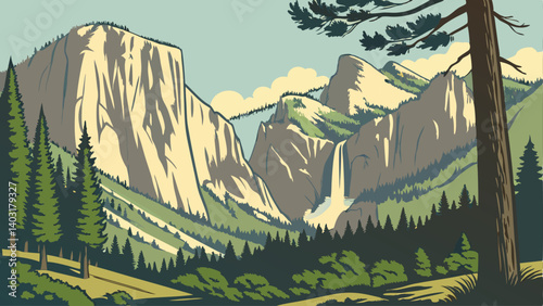 landscape with mountains