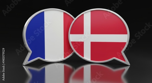 France and Denmark Flag Speech Bubbles: Dialogue and International Communication Free Download France and Denmark Flag Speech Bubbles: Dialogue and International Communication - GFXLoad