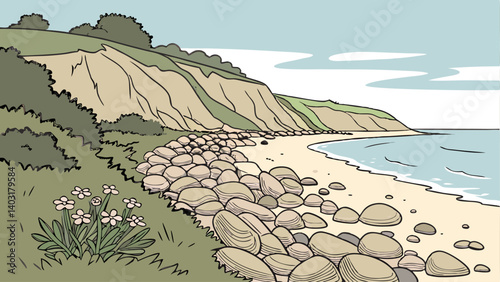 beach and sea