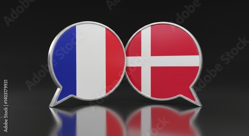 Diplomacy and Dialogue French and Danish Flags in Speech Bubble Conversation Free Download Diplomacy and Dialogue French and Danish Flags in Speech Bubble Conversation - GFXLoad