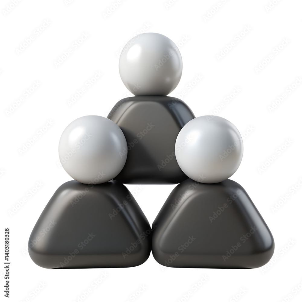 3D Rendered Group User Icons - High-Resolution Team Collaboration Stock Image 3D Rendered Group User Icons - High-Resolution Team Collaboration Stock Image